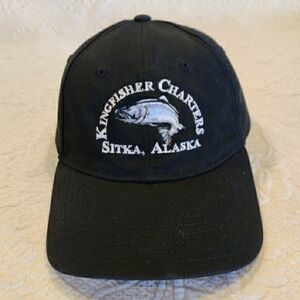 Sitka Alaska Kingfisher Charters Fishing Cap Adjustable Stap hat Vintage 1990s